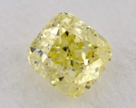  0.29 Carat Yellow VS2  cushion modified diamond
